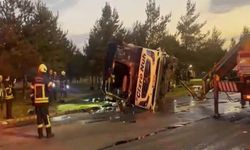 Kayseri'de yolcu otobüsü benzin tankerine çarptı: 35 yaralı