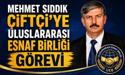 Mehmet Sıddık Çiftçi'ye Uluslararası Esnaf Birliği Görevi