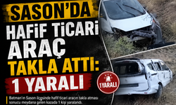 Sason'da Hafif Ticari Araç Takla Attı: 1 Yaralı