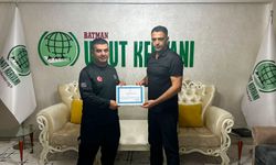 Umut Kervanı Arama Kurtarma ekibine teşekkür belgesi verildi
