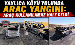 Yaylıca Köyü Yolunda Araç Yangını: Araç Kullanılamaz Hale Geldi