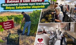 Batman İl Özel İdaresi Bahçesindeki Üzümler Aşevi Aracılığıyla İhtiyaç Sahiplerine Ulaştırıldı