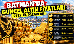 BATMAN’DA GÜNCEL ALTIN FİYATLARI – 21 EYLÜL PAZARTESİ