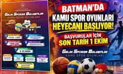 Batman’da Kamu Spor Oyunları Heyecanı Başlıyor! Başvurular İçin Son Tarih 1 Ekim