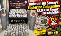 Batman’da Sanayi Tüplerine Zulalanmış 87,5 Kilo Skunk Ele Geçirildi