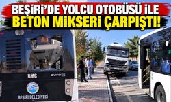 Beşiri’de Yolcu Otobüsü ile Beton Mikseri Çarpıştı!