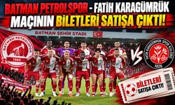 Batman Petrolspor - Fatih Karagümrük Maçının Biletleri Satışa Çıktı!