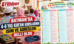 Batman’da 4-6 yaş Kur’an kurslarının isim ve adresleri belli oldu