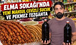 ELMA SOKAĞI'NDA YENİ MAHSUL CEVİZLİ SUCUK VE PEKMEZ TEZGÂHTA