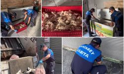 Gaziantep'te merdiven altı ciğer imalathanesinde 500 kilo ürün imha edildi