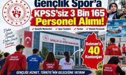 Gençlik Spor’a KPSS’siz 3 Bin 165 Personel Alımı! Batman’a 40 Kontenjan