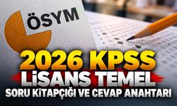 2026 KPSS Lisans Temel Soru Kitapçığı ve Cevap Anahtarı