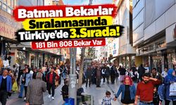 Batman Bekarlar Sıralamasında Türkiye’de 3.Sırada! 181 Bin 808 Bekar Var