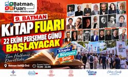 Batman 9. Kitap Fuarı 22 Ekim Perşembe Günü Başlayacak
