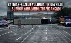 Batman-Kozluk Yolunda Tır Devrildi: Sürücü Yaralandı, Trafik Aksadı