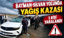 Batman-Silvan Yolunda Yağış Kazası: 1 Kişi Yaralandı