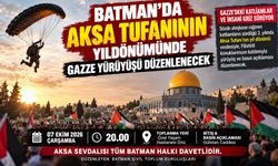 Batman’da Aksa Tufanının Yıldönümünde Gazze Yürüyüşü Düzenlenecek