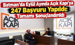 Batman’da Eylül Ayında Açık Kapı’ya 247 Başvuru Yapıldı: Tamamı Sonuçlandırıldı