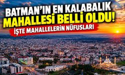 Batman’ın En Kalabalık Mahallesi Belli Oldu! İşte Batman’daki Mahallelerin Nüfusları
