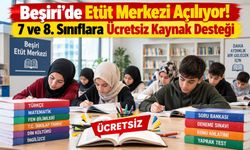 Beşiri’de Etüt Merkezi Açılıyor! 7 ve 8. Sınıflara Ücretsiz Kaynak Desteği