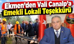 Ekmen’den Vali Canalp’a Emekli Lokali Teşekkürü