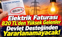 Elektrik Faturası 820 TL’den Yüksek Gelenler Devlet Desteğinden Yararlanamayacak!
