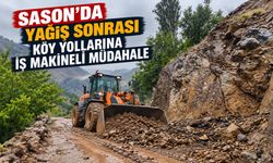 Sason’da Yağış Sonrası Köy Yollarına İş Makineli Müdahale