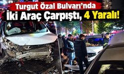 Turgut Özal Bulvarı’nda İki Araç Çarpıştı, 4 Yaralı!