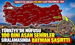 Türkiye'de Nüfusu 100 Bini Aşan Şehirler Sıralamasında Batman Şaşırttı