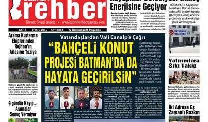 09.07.2026 Tarihli Manşetimiz
