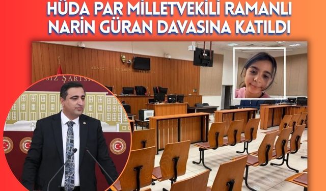 HÜDA PAR Milletvekili Ramanlı, Narin Güran Davasına Katıldı