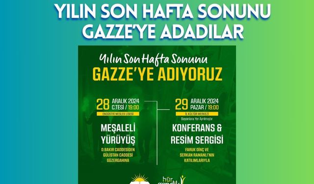 Yılın Son Hafta Sonunu Gazze’ye Adadılar