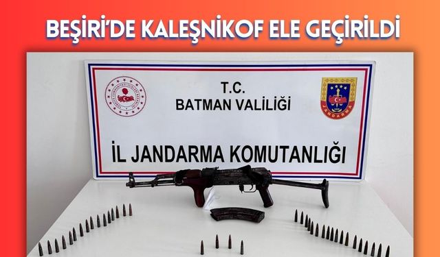 Beşiri’de Kaleşnikof Ele Geçirildi