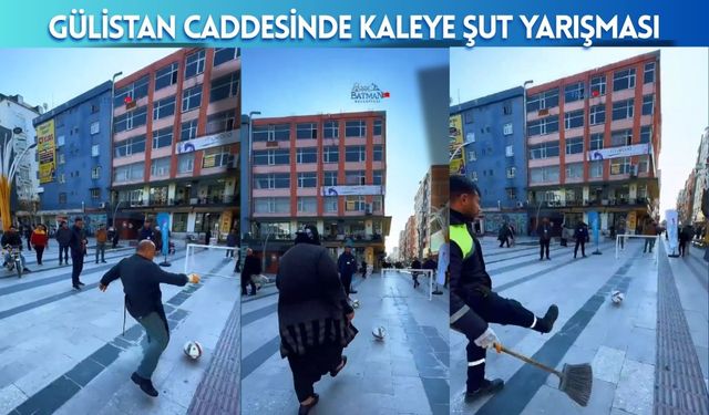 Gülistan Caddesinde Kaleye Şut Yarışması