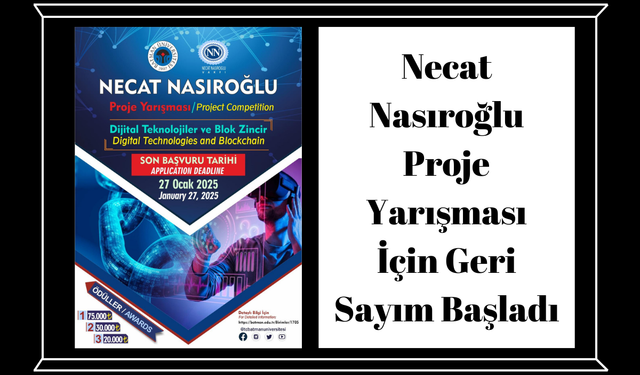 Necat Nasıroğlu Proje Yarışması İçin Geri Sayım Başladı