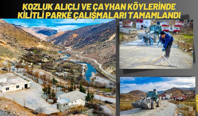 Kozluk Alıçlı ve Çayhan Köylerinde Kilit Parke Çalışmaları Tamamlandı