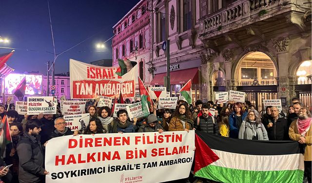 Taksim'de "israile tam ambargo" eylemi