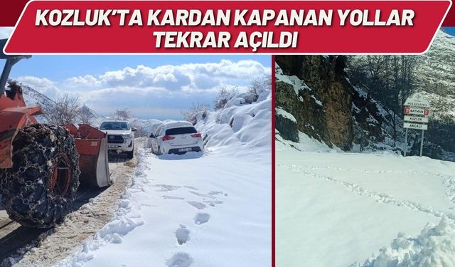 Kozluk’ta Kardan Kapanan Yollar Tekrar Açıldı