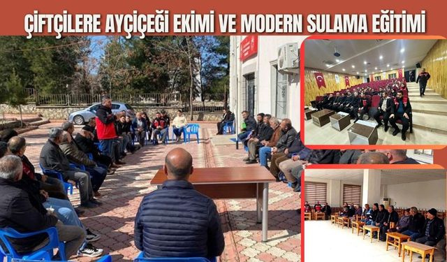 Çiftçilere Ayçiçeği Ekimi ve Modern Sulama Eğitimi