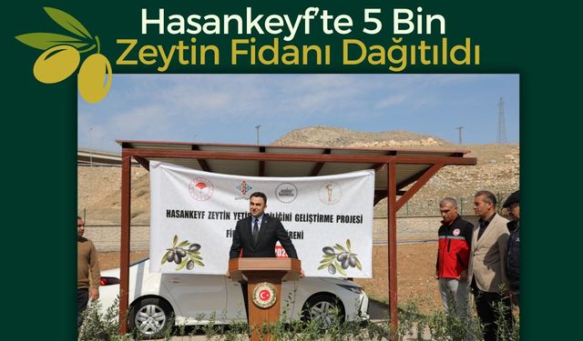 Hasankeyf’te 5 Bin Zeytin Fidanı Dağıtıldı
