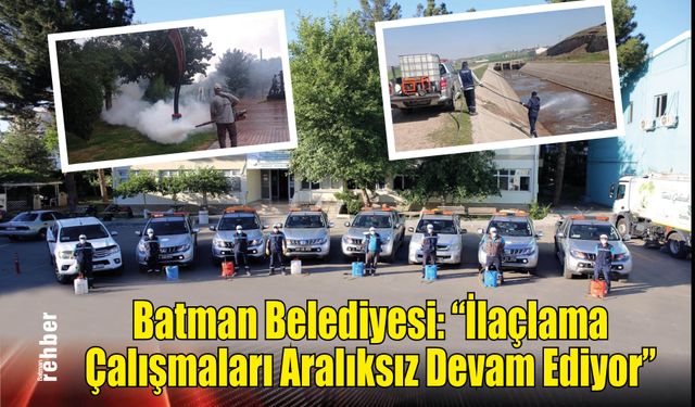 Batman Belediyesi: “İlaçlama Çalışmaları Aralıksız Devam Ediyor”