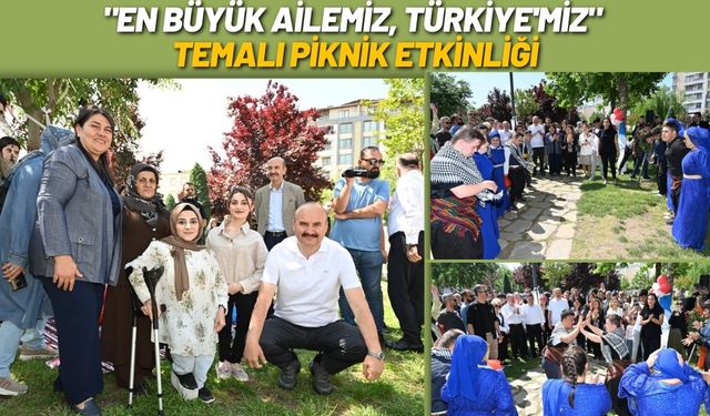Batman'da "En Büyük Ailemiz, Türkiye'miz" Temalı Piknik Etkinliği