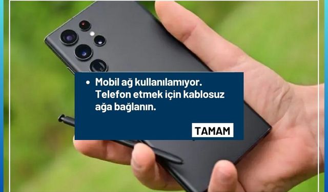Mobil ağ kullanılamıyor telefon etmek için kablosuz ağa bağlanın