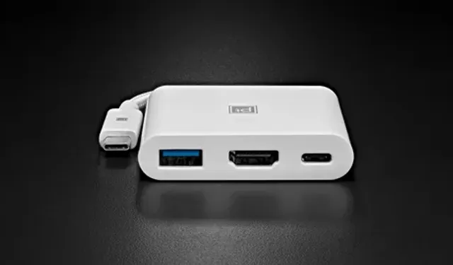 Usb c dijital av çoklu bağlantı noktası adaptörü