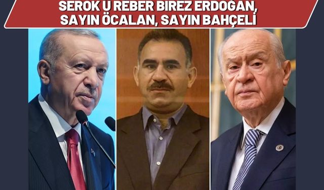 Serok u Reber Birez Erdoğan, Sayın Öcalan, Sayın Bahçeli