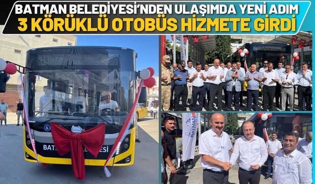 Batman Belediyesi’nden Ulaşımda Yeni Adım: 3 Körüklü Otobüs Hizmete Girdi
