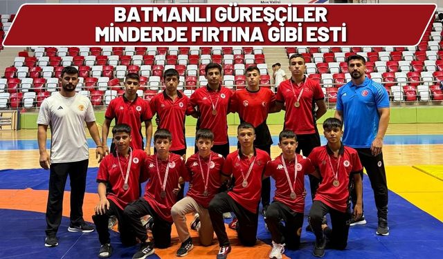 Batmanlı Güreşçiler Minderde Fırtına Gibi Esti