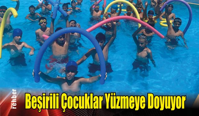 Beşirili Çocuklar Yüzmeye Doyuyor