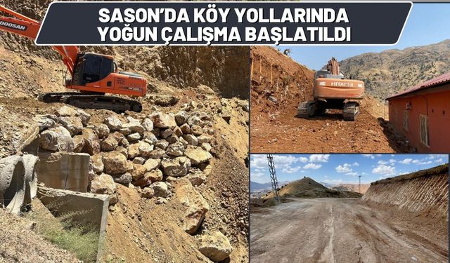 Sason’da Köy Yollarında Yoğun Çalışma Başlatıldı