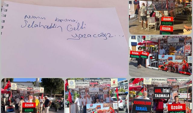 Bodrum'dan Gazze'ye destek: Sumud Filosu için nöbet standı kuruldu